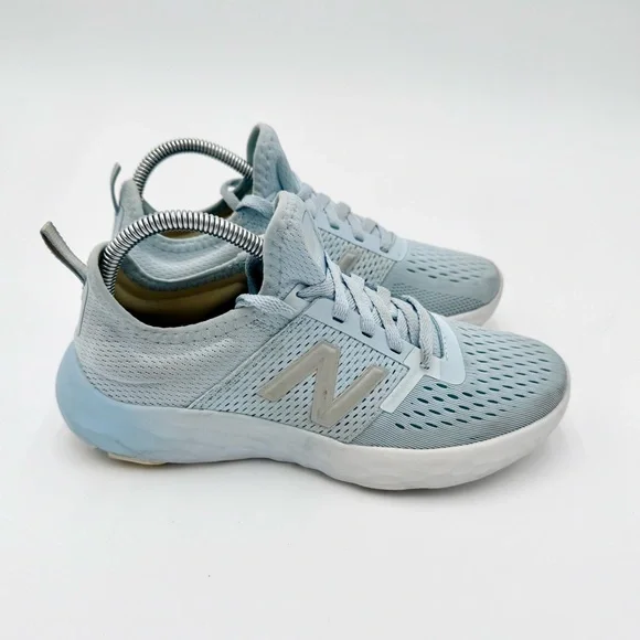 New Balance Women's Sky Blue Athletic Shoes - Picture 2 of 9